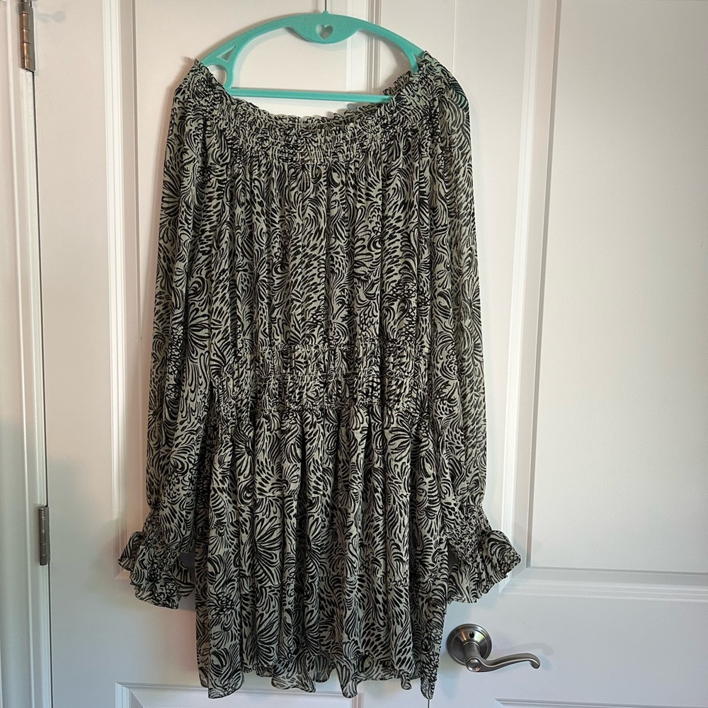 Cinq à Sept Green Patterned Mini Dress - Picture 2 of 8